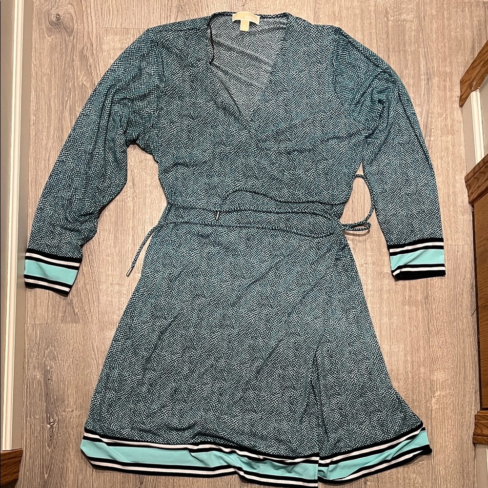 MICHAEL Michael Kors Teal Wrap Dress